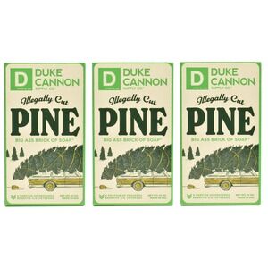 Duke Cannon 3-PACK Christmas Soap; Pine Scented Soap For Men